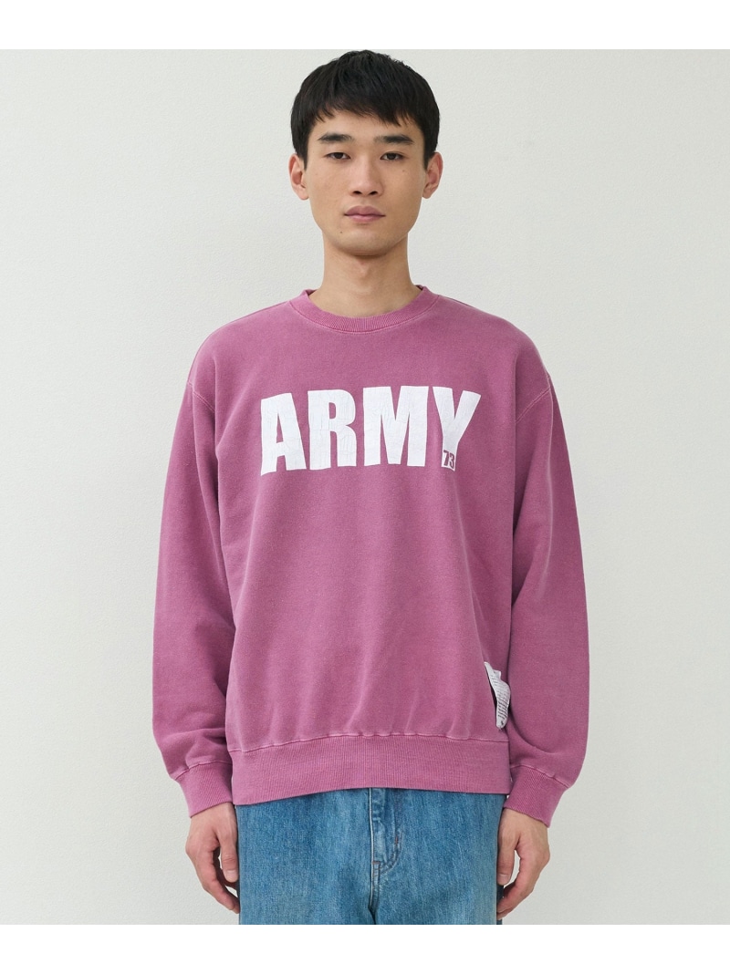 Johnbull Private labo 【TOP KHAKI】ARMYクルーネックスウェット ジョンブルプライベートラボ トップス カットソー・プルオーバー パープル 米国海軍 赤銅色 薄墨色【貨物輸送無料】