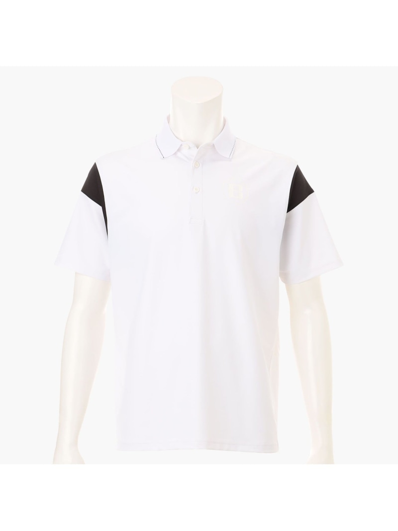 【SALE／20%OFF】BRIEFING GOLF メンズカレッジポロ(リラックスフイット) ブリーフィング トップス ポロシャツ ホワイト ブラック【RBA_E】【送料無料】