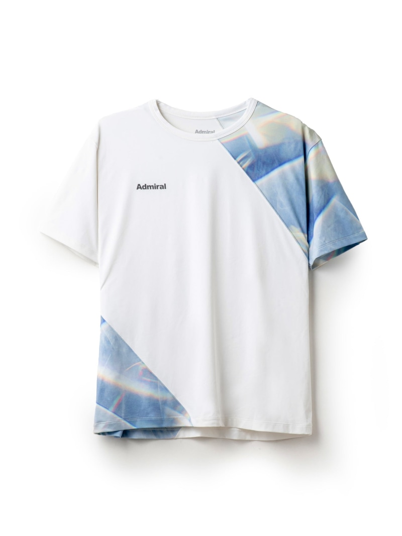 Admiral アシンメトリースラッシュグラフィックTEE ATMA419 アドミラル 運動競技・アウトドア設備 トレーニング・フィットネス設備 黒いこと 白いこと ベージュ パープル 薄墨色【貨物輸送無料】