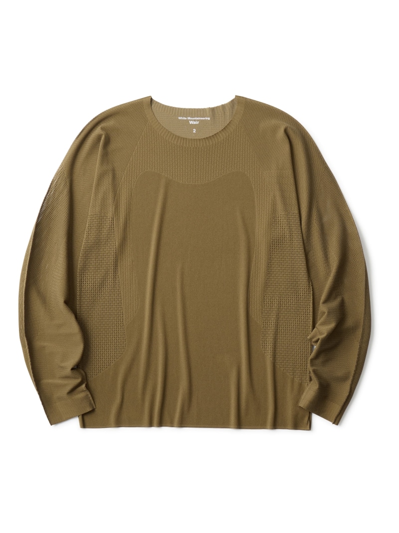 White Mountaineering White Mountaineering/(M)Wair LONG SLEEVE PULLOVER ホワイトマウンテニアリング トップス カットソー・Tシャツ ブラック ベージュ ネイビー グレー ブラウン【送料無料】｜ Fashion Men
