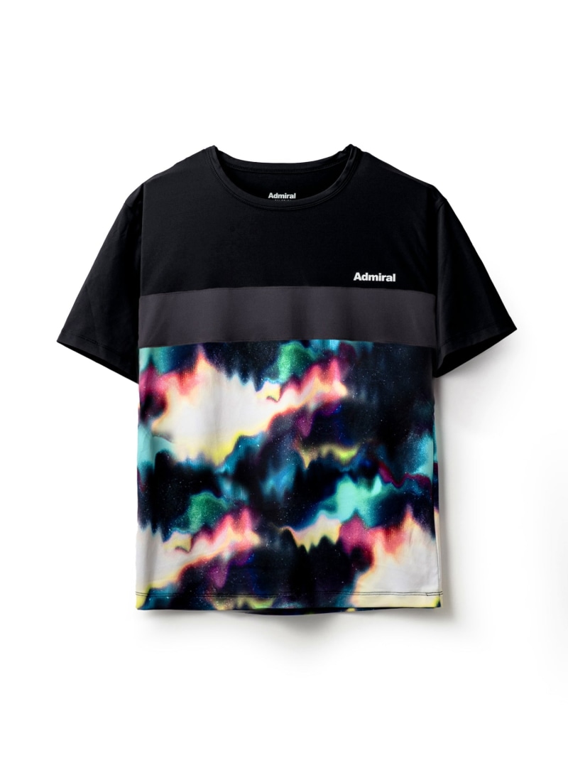 Admiral フロントライングラフィックTEE ATMA418 アドミラル 運動競技・アウトドア設備 トレーニング・フィットネス設備 オレンジ色 黒いこと パープル ベージュ【貨物輸送無料】