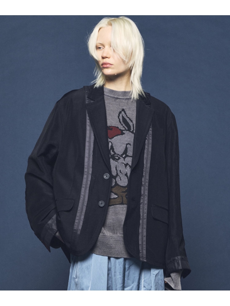 MAISON SPECIAL Inside-out Relax-Over 2B Tailored Jacket メゾンスペシャル ジャケット・アウター テーラードジャケット・ブレザー ブラック ネイビー ベージュ【送料無料】