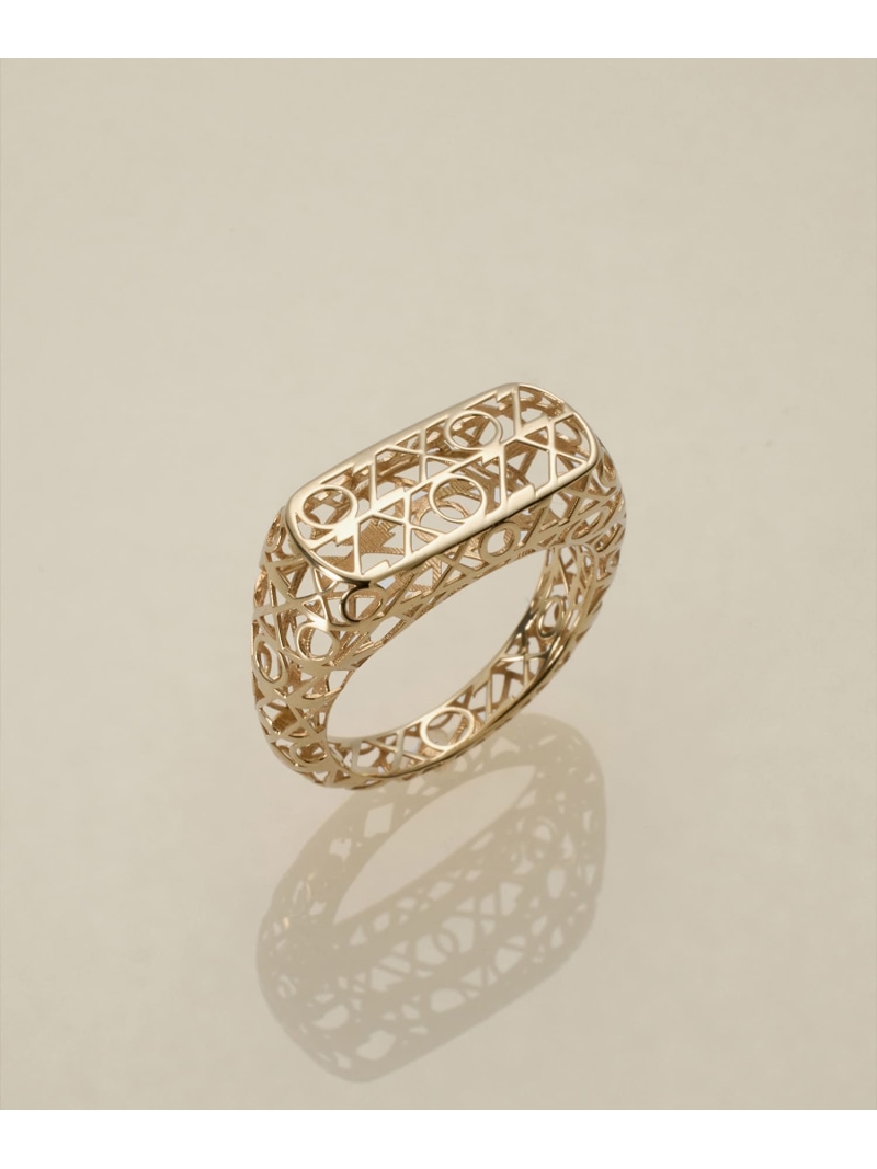XOZ K10 XOZ mesh signet ring XOZ メッシュ シグネットリング クロスオズ アクセサリー・腕時計 リング・指輪 ゴールド【送料無料】｜ Fashion Men 28,875円
