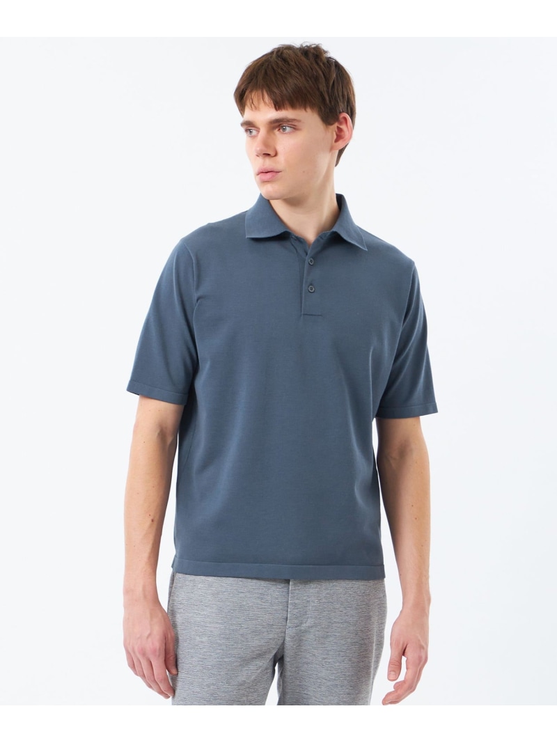 MACKINTOSH PHILOSOPHY 16Gプレーティング天竺 ニットポロ マッキントッシュ フィロソフィー トップス ニット ネイビー ブルー イエロー【送料無料】 19,800円