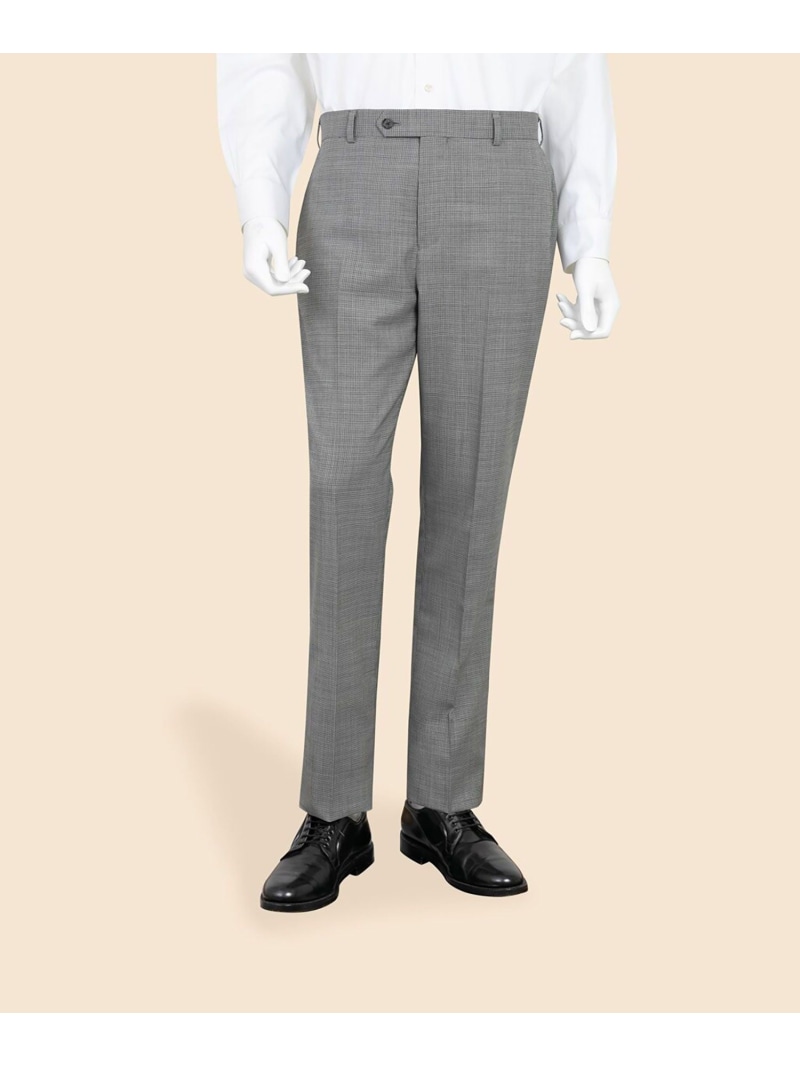 BROOKS BROTHERS Brooks Brothers Explorer ウール ハウンドトゥース プレーンフロント トラウザーズ Classic ブルックス ブラザーズ パンツ スラックス・ドレスパンツ グレー【送料無料】
