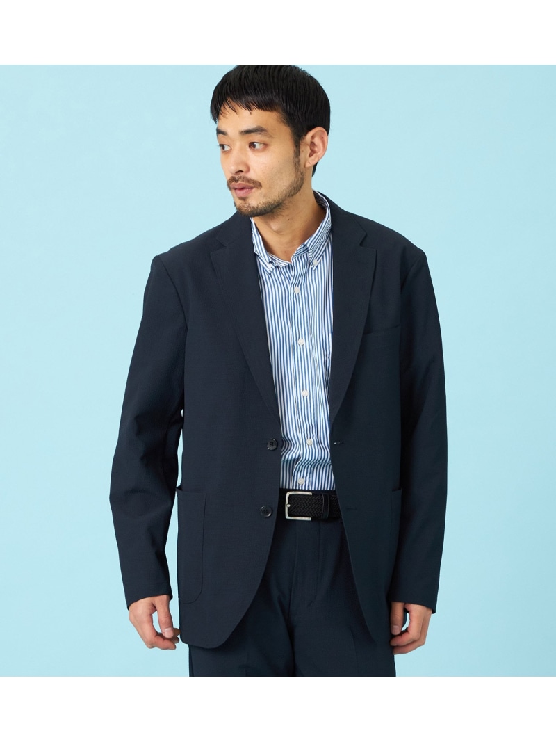 EDWIN EDWIN デニスラ AIR テーラードジャケット ストレッチ ビジネス 涼しい エドウインオンラインモール ジャケット・アウター テーラードジャケット・ブレザー ネイビー グレー ベージュ【送料無料】| Fashion Men