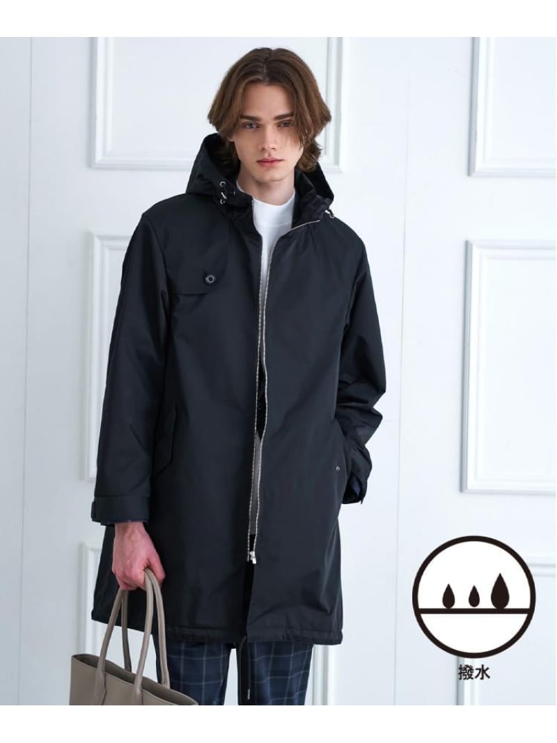 【SALE／40%OFF】DRESSTERIOR 【撥H材】レインプルーフ フーデッド厚地の外套 御召しものテリア ジャケット・アウター 余分の物のジャケット・アウター ベージュ 黒いこと【RBA_E】【貨物輸送無料】