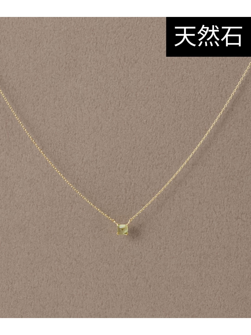 JUPITER 【K10】天然石スタッドネックレス/ペリドット ジュエルアディクト アクセサリー・腕時計 ネックレス グリーン【送料無料】｜ Fashion Men