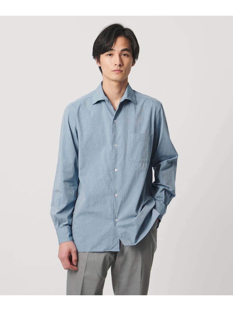 UNITED ARROWS シャンブレー ワンピースカラー シャツ ユナイテッドアローズ トップス シャツ・ブラウス ブルー【送料無料】 18,172円