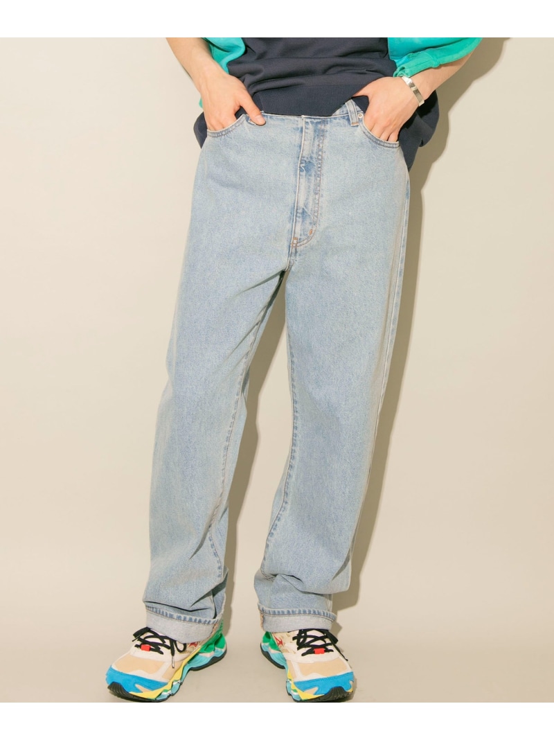 Johnbull Johnbull/(U)デニムハイウエストジーンズ ジョンブルプライベートラボ パンツ ジーンズ・デニムパンツ ブルー【送料無料】