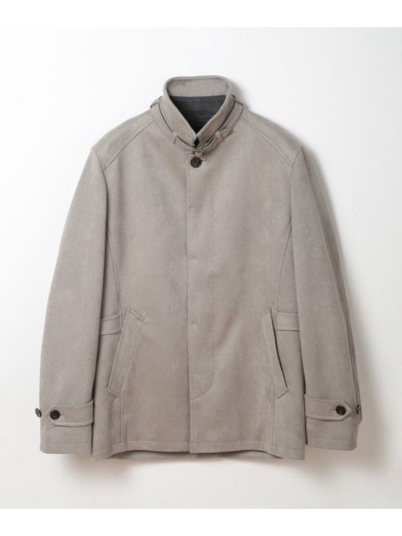 【SALE／50%OFF】MEN'S BIGI フェイクスエード立ち襟ダンボールニットブルゾン メンズ ビギ ジャケット・アウター ブルゾン・ジャンパー ブラック ネイビー グレー【RBA_E】【送料無料】