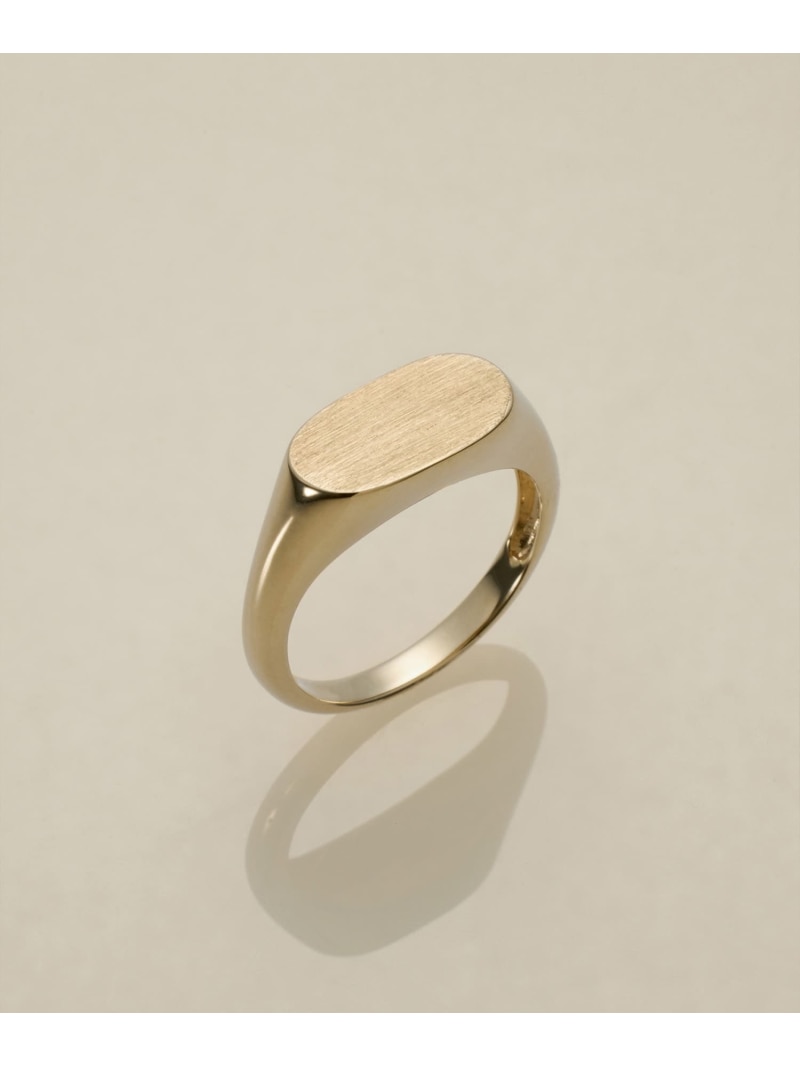 XOZ K10 mat oval signet ring gold 引っ敷きオーバル シグネットリング ゴールド クロスオズ 佩び物・ウォッチ 輪っか・指環 ゴールド【貨物輸送無料】