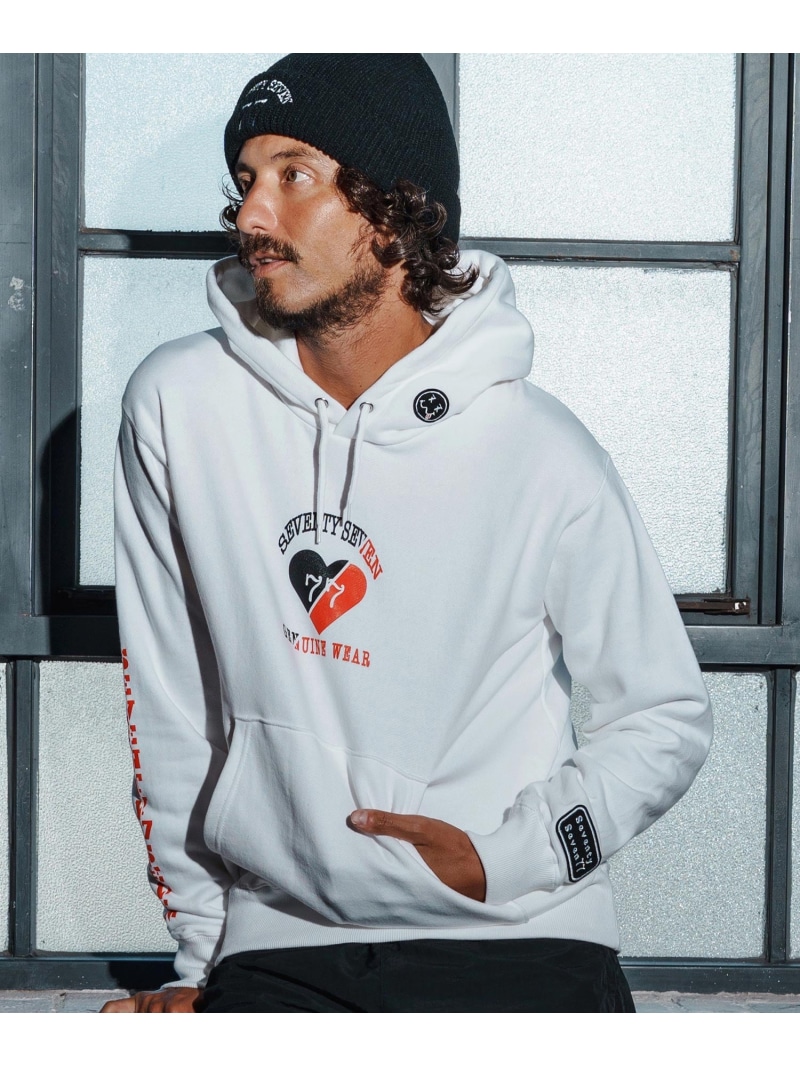 seventy seven mpa3951-middle onz P-O parka 77heart プルオーバーパーカー カンビオ トップス パーカー・フーディー ブラック レッド ホワイト【送料無料】｜ Fashion Men