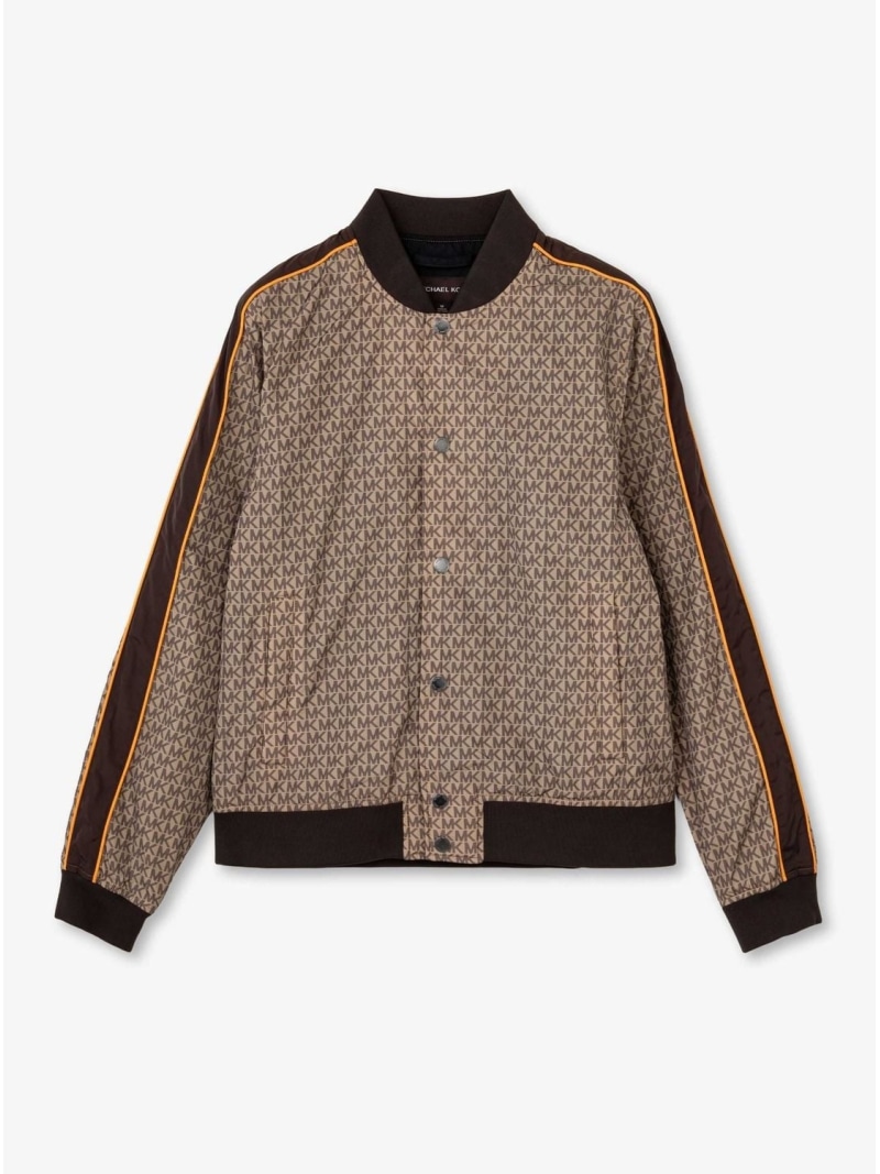 【SALE／74%OFF】MICHAEL KORS スリープ ストライプ ブルゾン マイケルコース マイケル・コース ジャケット・アウター ブルゾン・ジャンパー ブラウン【RBA_E】【送料無料】｜ Fashion Men