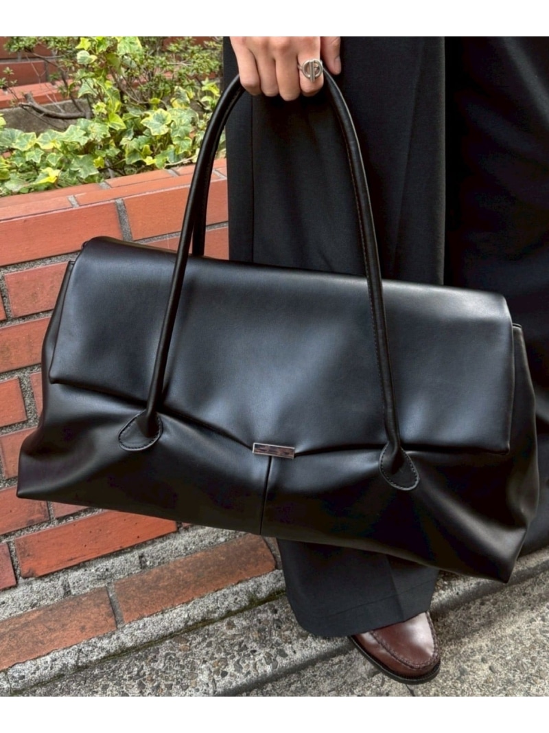 Chikashitsu + 【Chikashitsu +】boston non-leather bag / ボストンバッグ 大容量 ネバーマインドザエックスユー／チカシツプラス バッグ ボストンバッグ ブラック【先行予約】*【送料無料】｜ Fashion Men