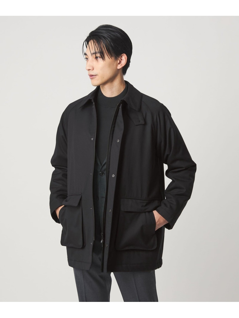 【SALE／50%OFF】UNITED ARROWS green label relaxing TW パデット 真っただ中レングス 中綿上衣 ユナイテッドアローズ 逃げ口 ジャケット・アウター 余分の物のジャケット・アウター 黒いこと 薄墨色【RBA_E】【貨物輸送無料】