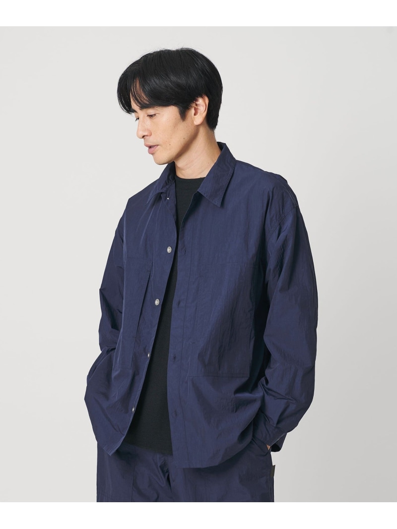 【SALE/50%OFF】BEAUTY&YOUTH UNITED ARROWS <koti BEAUTY&YOUTH>ナイロン シャツ ジャケット ユナイテッドアローズ アウトレット トップス シャツ・ブラウス ネイビー ベージュ【RBA_E】【送料無料】| Fashion Men