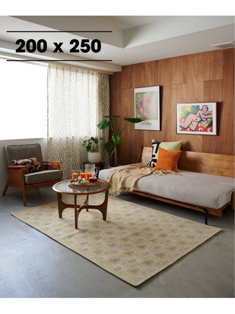 JOURNAL STANDARD FURNITURE BLOOMPAISLEY RUG 200X250 ブルームペイズリー ラグ ジャーナルスタンダードファニチャー インテリア・生活雑貨 カーペット・ラグ・マット イエロー【送料無料】｜ Fashion Men