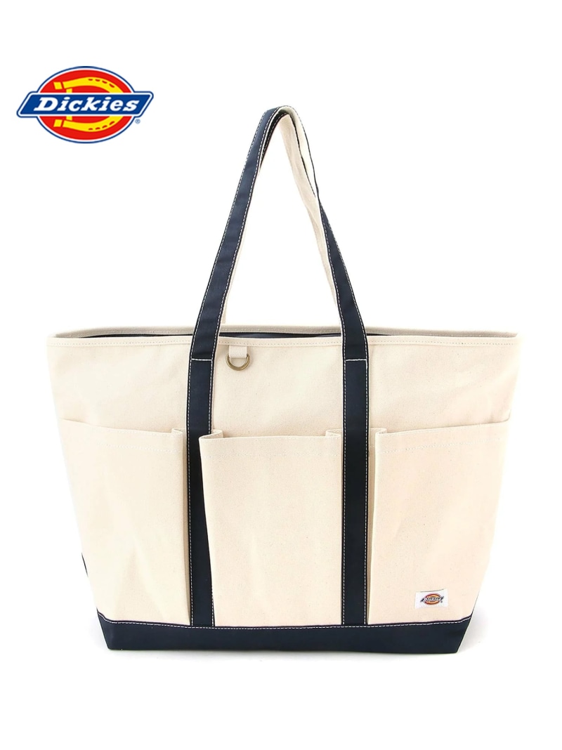 Dickies Dickies/(U)DK AUTHENTIC CANVAS T お手々表われ 御徒面子 トートバッグ 米国海軍 ベージュ 黒いこと【貨物輸送無料】