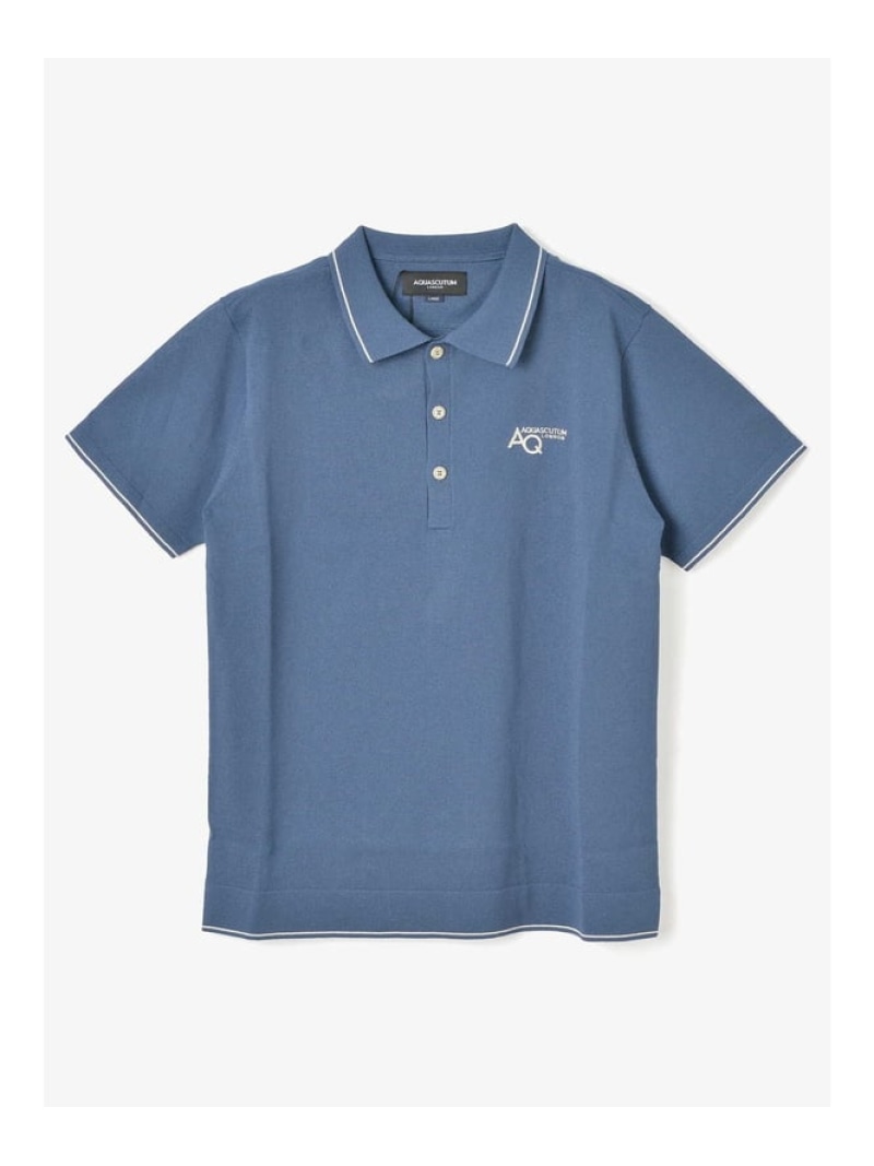 【SALE／50%OFF】Aquascutum GOLF GOLF MEN 和紙混ニットポロ アクアスキュータム トップス ニット ホワイト ブルー ブラック【RBA_E】【送料無料】