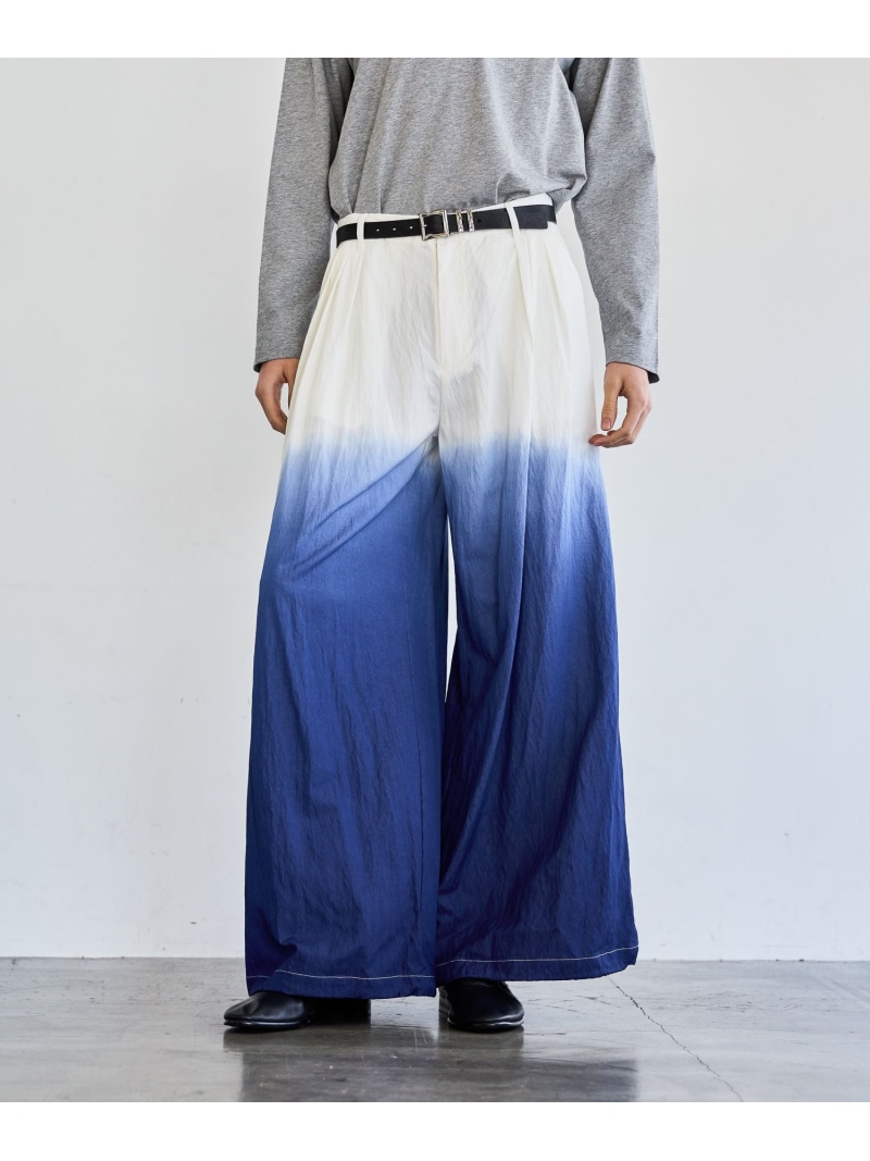 【SALE／35%OFF】HARE Dip Dyeワイドパンツ ハレ トップス その他のトップス ブルー ブラック【RBA_E】【送料無料】