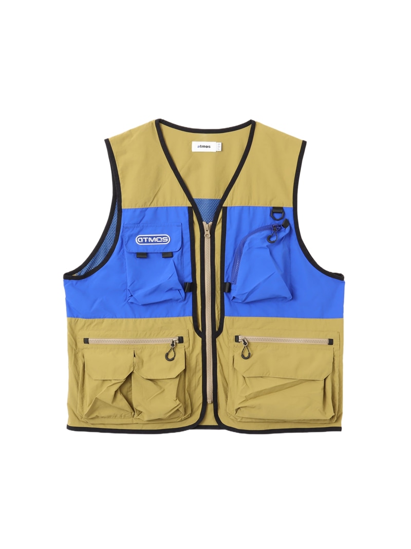 atmos atmos Utility Vest BEIGE アトモス トップス より良い・ジレ ベージュ【貨物輸送無料】