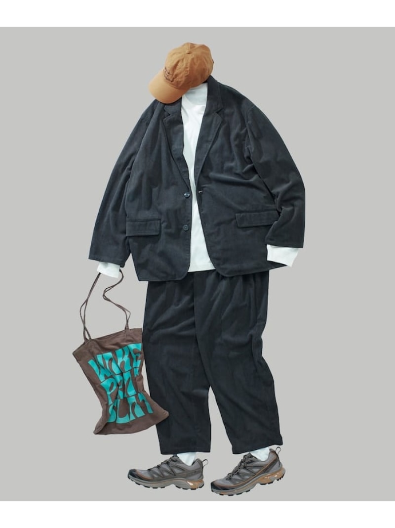 【SALE／40%OFF】FREAK'S STORE Relax Fit リラックスフィット コーデュロイ セットアップ / テーラードジャケット / ワイドパンツ 【限定展開】 25AW フリークスストア ジャケット・アウター テーラードジャケット・ブレザー グレー グリーン ブラウン【RBA_E】【送料無料】