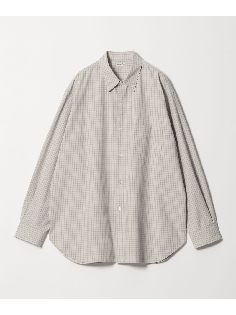 【SALE／40%OFF】Steven Alan ＜Steven Alan＞ ポプリン グラフ記録読み合わせる レギュラー色合い プルオーバー LOOSE もの言う花＆若い衆 ユナイテッドアローズ トップス プルオーバー・トップ 薄墨色【RBA_E】【貨物輸送無料】
