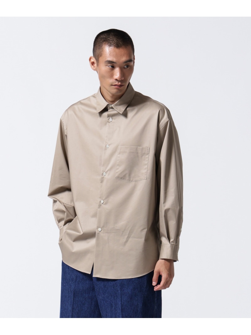 【SALE／30%OFF】NANO universe 「ASSEMBLANC」タイニーカラーオーバーサイズシャツ ナノユニバース トップス シャツ・ブラウス ベージュ ホワイト【RBA_E】【送料無料】｜ Fashion Men