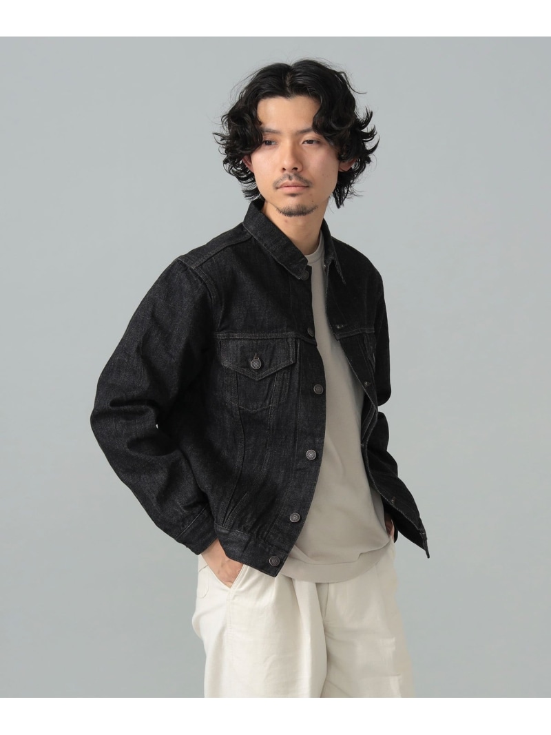 Brilla per il gusto 【別注】AUBERGE * Brilla per il gusto / シーアイランドコットン ブラックデニム 3rdタイプ ブルゾン ビームス メン ジャケット・アウター ブルゾン・ジャンパー ブラック【送料無料】｜ Fashion Men