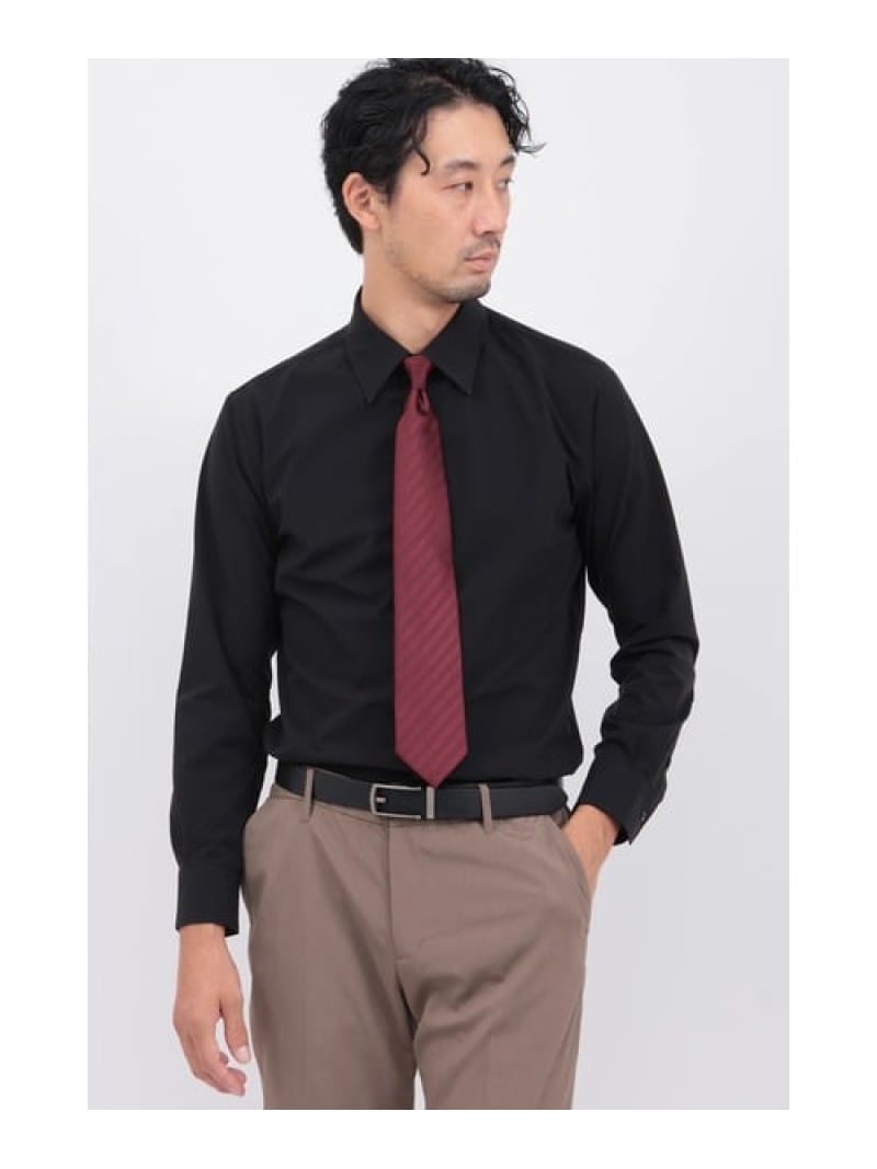 【SALE／30%OFF】HIGH STREET 4WAYコンフォートレギュラーカラーシャツ トルネードマート トップス シャツ・ブラウス ホワイト ブラック【RBA_E】【送料無料】