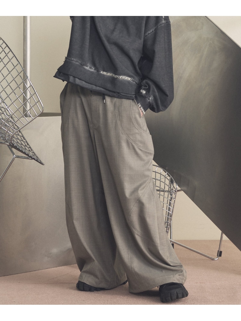 MAISON SPECIAL NISHIKAWA KEORI Prime-Wide Wool Curve Pants メゾンスペシャル パンツ カーゴパンツ ブラック ベージュ【送料無料】