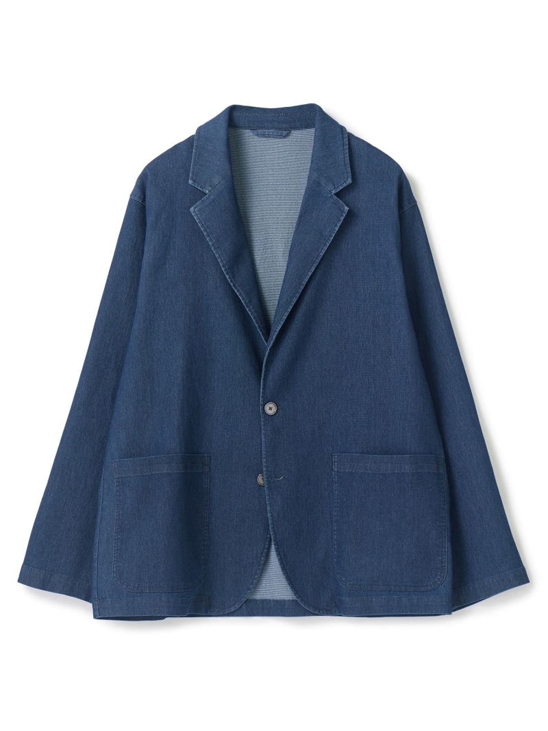 【SALE／50%OFF】UNION STATION メッシュデニムジャケット＜ストレッチ・軽量・ハンドウォッシャブル・通気性＞ メンズ ビギ ジャケット・アウター デニムジャケット ネイビー ブラック【RBA_E】【送料無料】｜ Fashion Men