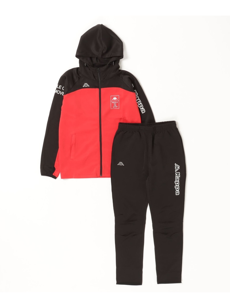 【SALE/3%OFF】Kappa Kappa カッパ ジャージ メンズ 上下 パーカー セットアップ フルジップパーカー トラックパンツ ルームウェア マルカワ パンツ ジャージ・スウェットパンツ ブラック グリーン ネイビー ブルー レッド【RBA_E】【先行予約】*【送料無料】