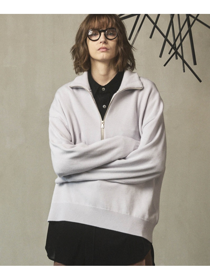 MAISON SPECIAL Cashfeel Extra Fine Merino Wool Prime-Over Half Zip Knit Pullover メゾンスペシャル トップス ニット ピンク ブラック ベージュ【送料無料】| Fashion Men