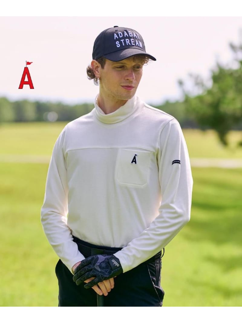 【SALE／30%OFF】ADABAT STREAM オフタートル サーモプルオーバー アダバット トップス カットソー・Tシャツ ブラック ホワイト【RBA_E】【送料無料】