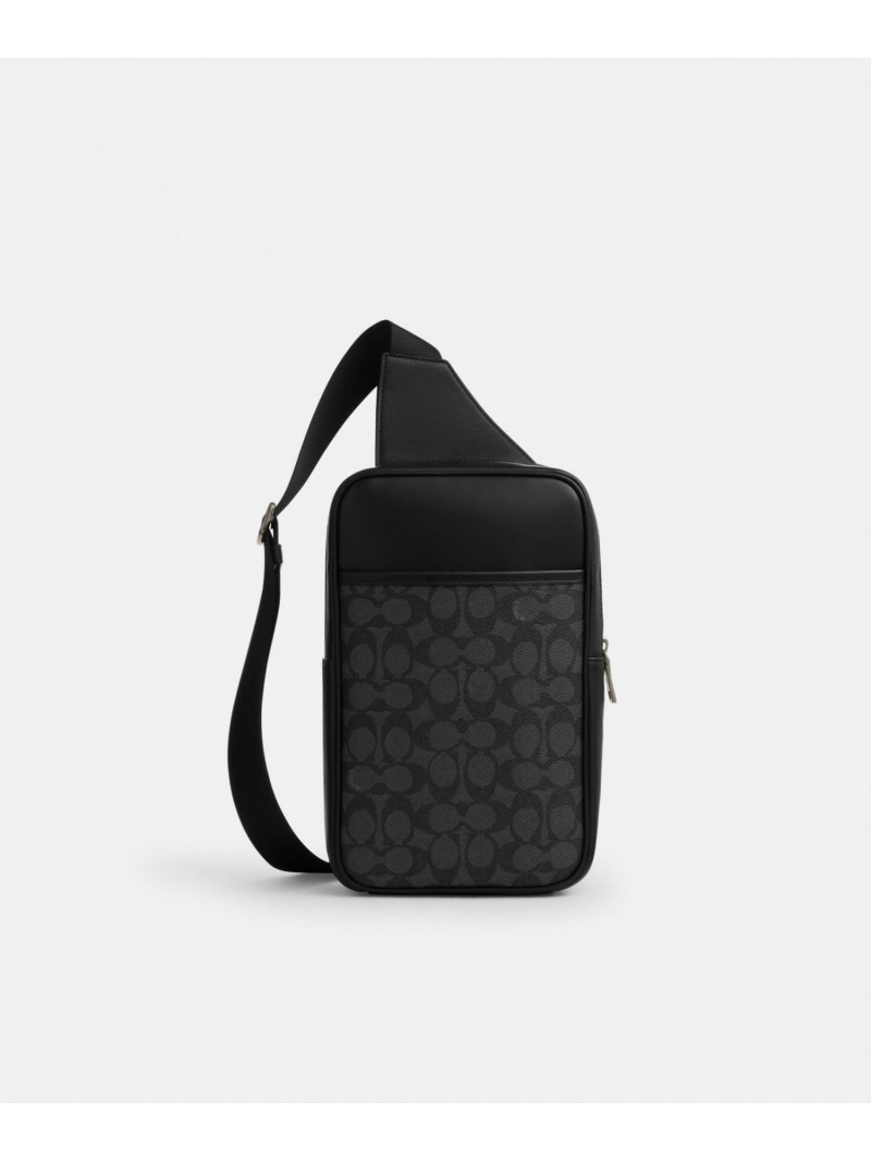 【SALE／50%OFF】COACH OUTLET 【公式】ターナー パック・シグネチャー キャンバス コーチ　アウトレット バッグ ボディバッグ・ウエストポーチ ブラック【RBA_E】【送料無料】