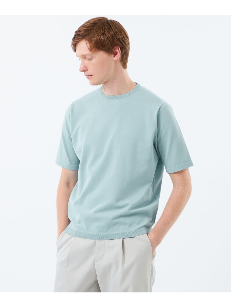 MACKINTOSH PHILOSOPHY クルーネックニットT 16Gプレーティング天竺 マッキントッシュ フィロソフィー トップス ニット グレー ピンク ネイビー ブルー【送料無料】｜ Fashion Men
