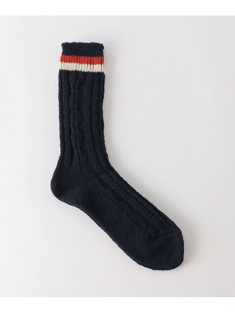 UNITED ARROWS green label relaxing LIFE SOX クリケット ソックス ユナイテッドアローズ  グリーンレーベルリラクシング 靴下 レッグウェア ネイビー ホワイト 【94%OFF!】