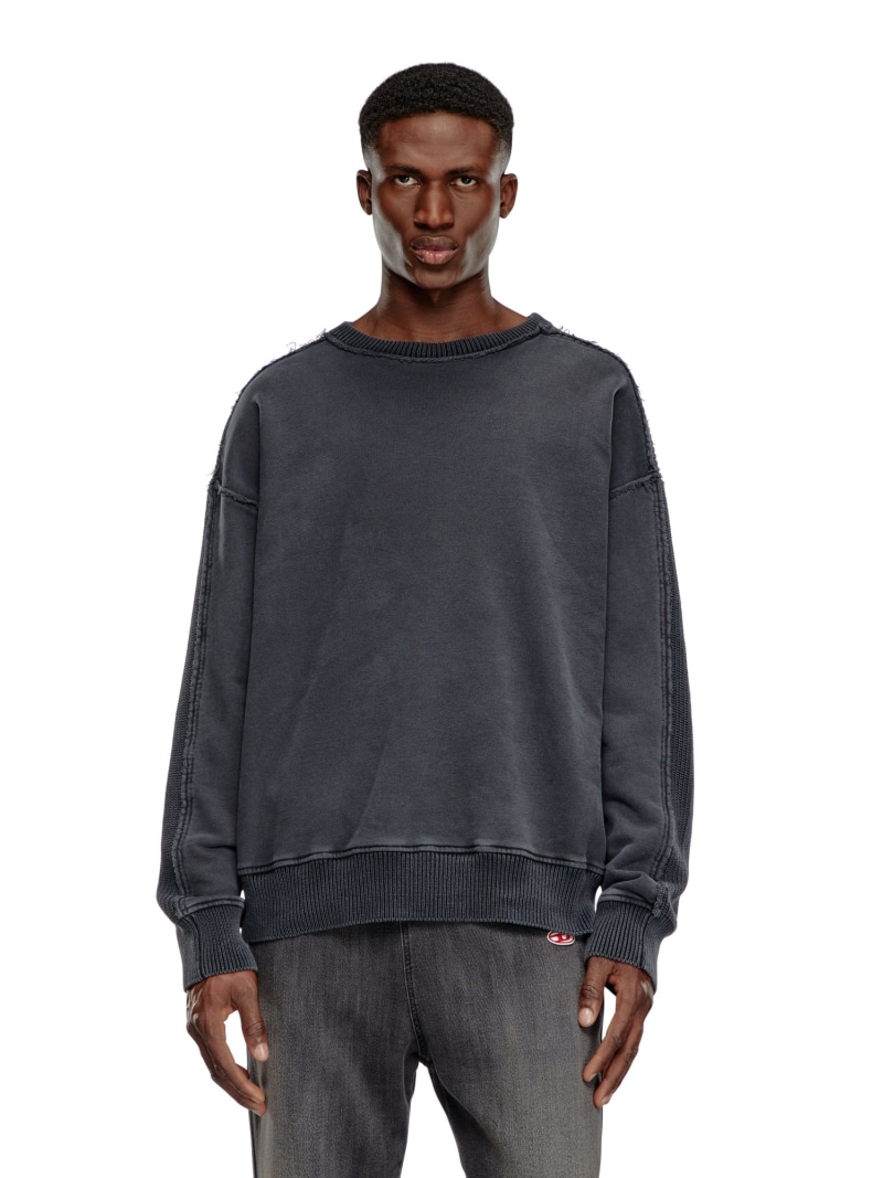 【SALE／40%OFF】DIESEL メンズ スウェット トップス ディーゼル トップス ニット グレー【RBA_E】【送料無料】