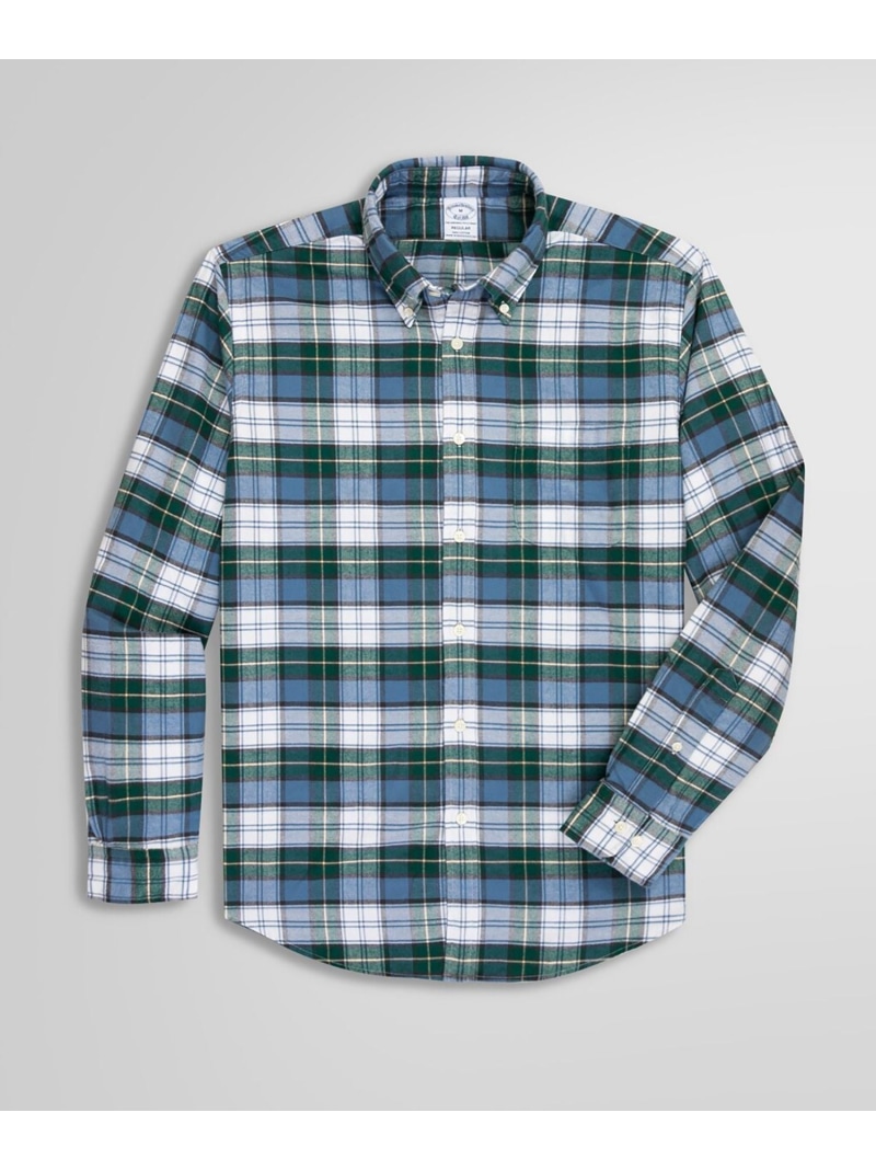 【SALE/30%OFF】BROOKS BROTHERS コットンフランネル タータンチェック カジュアルシャツ Regular Fit ブルックス ブラザーズ トップス シャツ・ブラウス ブルー パープル【RBA_E】【送料無料】| Fashion Men
