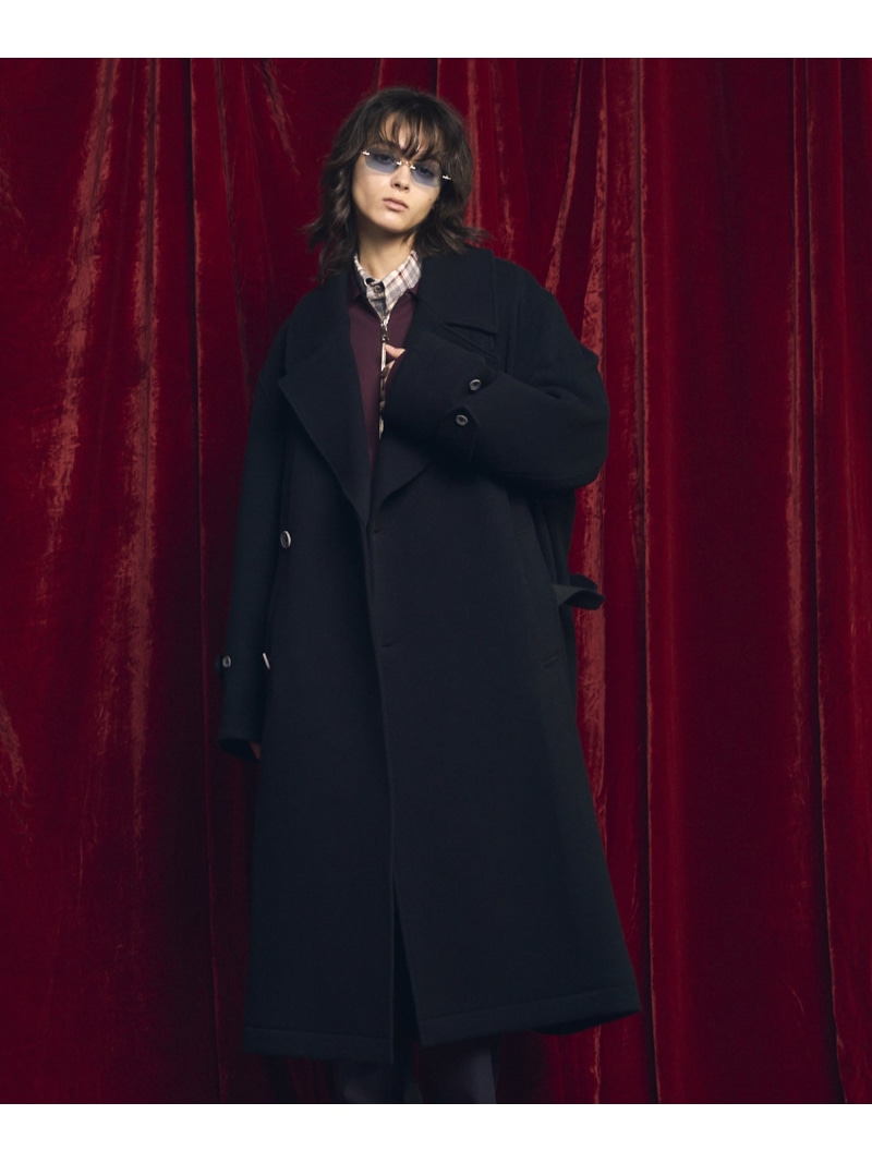 MAISON SPECIAL Semi-double Prime-Over Front-fly Coat メゾンスペシャル ジャケット・アウター チェスターコート ベージュ グレー ブラック【送料無料】｜ Fashion Men