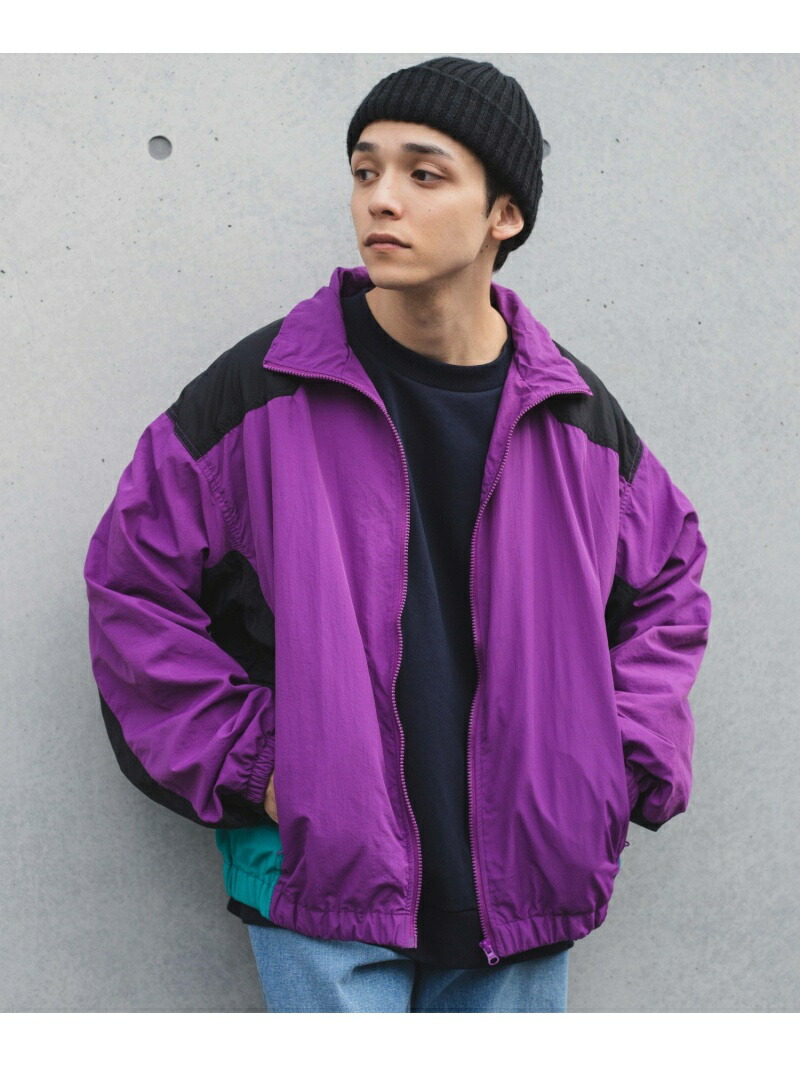 メンズwego カラーブロックナイロンブルゾン ジャケット ウィゴー コート