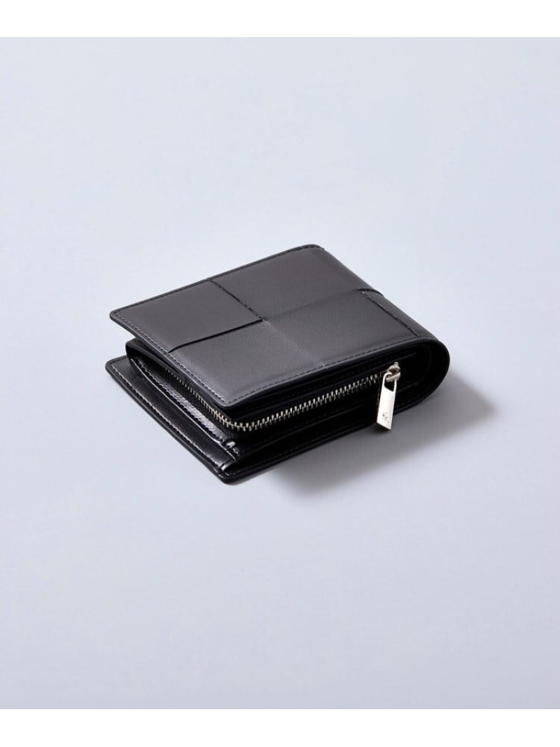 【SALE／10%OFF】tk.TAKEO KIKUCHI イントレ二つ折り財布 ティーケータケオキクチ 財布・ポーチ・ケース 財布 ブラック【RBA_E】【送料無料】