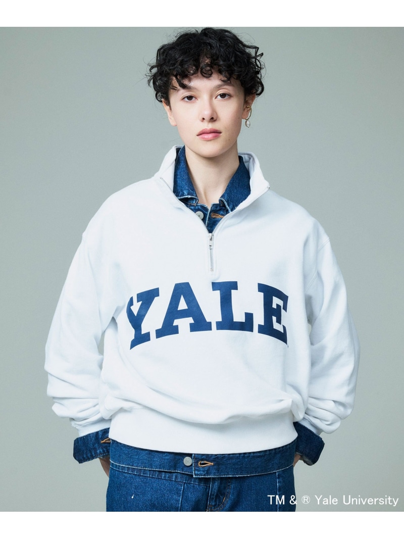 Johnbull Private labo YALE ハーフジップスウェット ジョンブルプライベートラボ トップス スウェット・トレーナー 黒いこと 白いこと【貨物輸送無料】