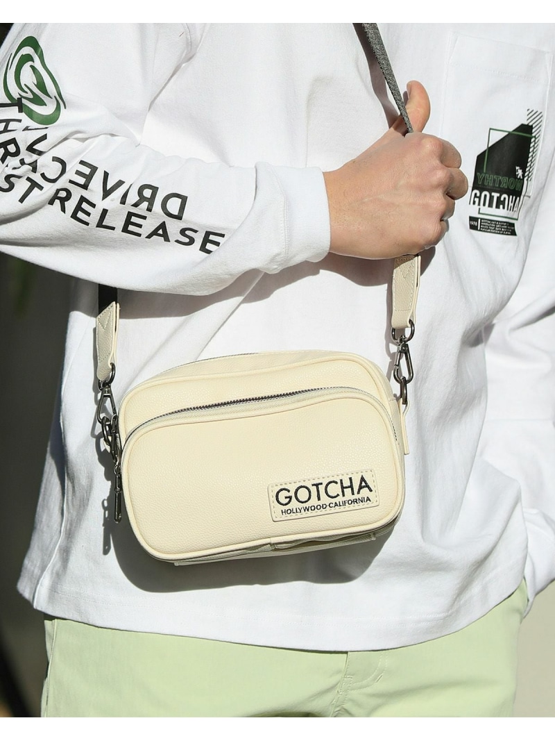 GOTCHA GOTCHA (ガッチャ) ランドスケープ PU ショルダー ポーチ ガッチャ バッグ ショルダーバッグ ブラック ホワイト【送料無料】
