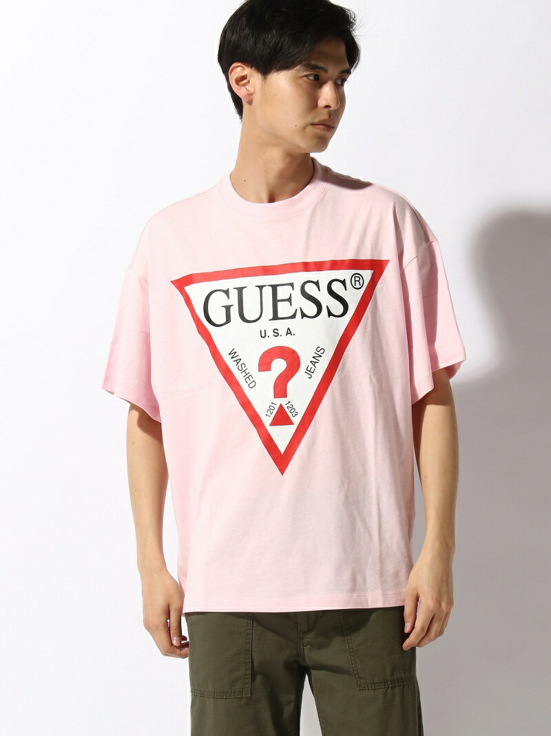 楽天市場 Sale 18 Off Wego M Guess別注プリントビッグt ウィゴー カットソー Tシャツ ピンク オレンジ ブラック ホワイト Rba E 送料無料 Rakuten Fashion Men