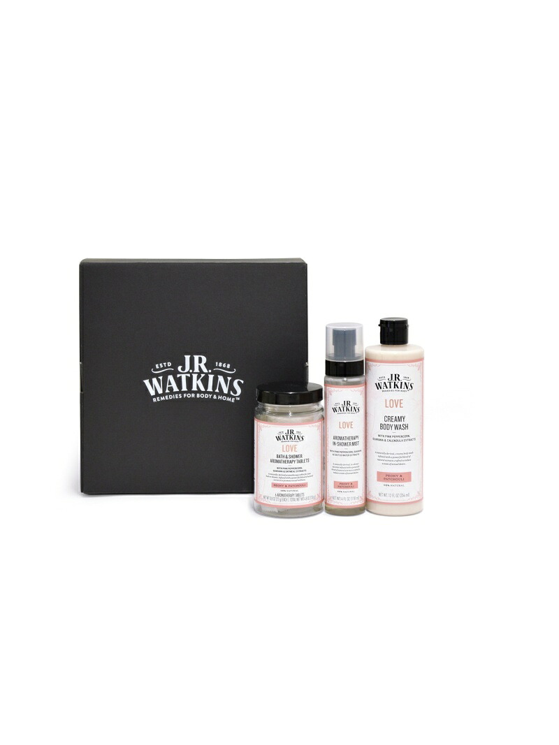 J.R.Watkins J.R.Watkins ギフトセット 3点 ピオニー&パチュリ アントレスクエア コフレ・キット・セット コフレ・コスメキット・ギフトセット ピンク【送料無料】｜ Fashion Men