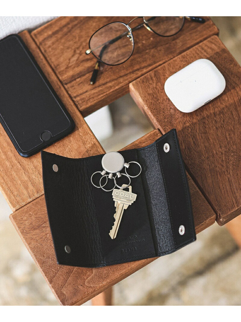 BEAMS MEN BEAMS|【別注】SLOW / Key Case|メンズ 財布 小物 キーケース|4連 回転式リング ICカード収納可能|イングラサットレザー 牛革 ヌバック|イタリアンレザー 経年変化 エイジング|ギフト プレゼント ビームス メン 財布・ポーチ・ケース その他の財【送料無料】| Fashion Men