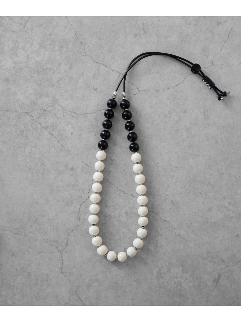 SENTI WOOD BEADS ""JYUZU"" NECKLACE ウッドビーズ"数珠"ネックレス コンポジット アクセサリー・腕時計 ネックレス ブラック【先行予約】*【送料無料】｜ Fashion Men